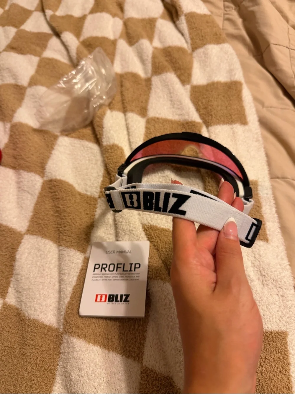 Blitz Proflip ski Protective Goggles with Red Mirror Lens